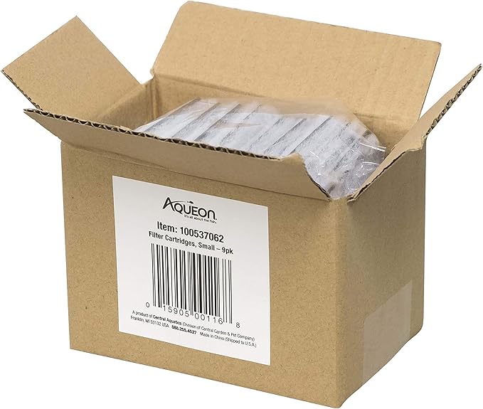 Aqueon Aquarium Fish Tank Replacement Filter Cartridges Small - 9 pack