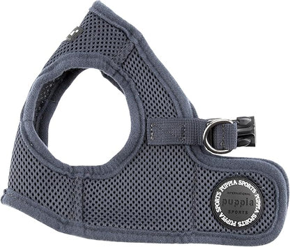 Puppia Soft Vest Dog Harness Step-in Padded Mesh No Choke No Pull Comfortable Walking Running Training for Small Medium Large Dogs, Grey, XXX-Large
