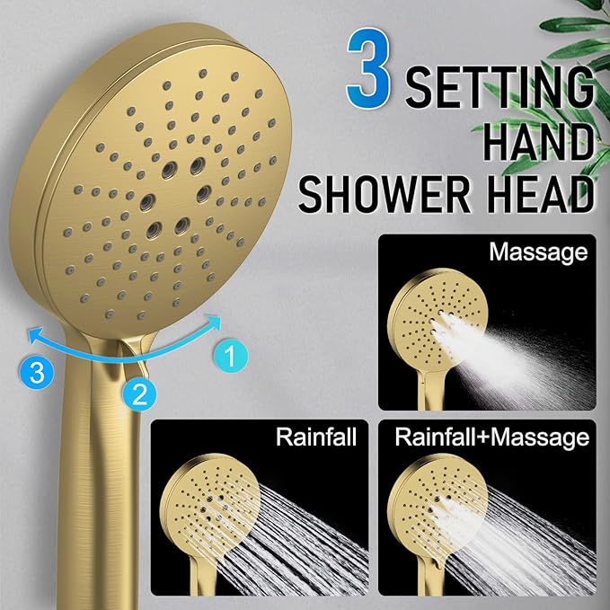 Iriber Thermostatic Shower System Wall Mount