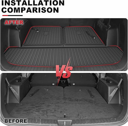 Cargo Mat Compatible with Kia Sorento 2021-2025 2026 Cargo Liner Trunk Mat with Seatback Mat TPE All Weather Back Seat Cover Protector 2025 Sorento Accessories Cargo Tray Backrest Mat