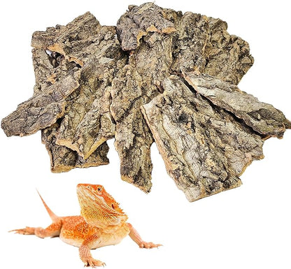BNOSDM Reptile Terrarium Bark Substrate Bedding Tortoise 3.9-5.9in Natural Cork Bark Reptile Climbing Mat Habitat Decor for Lizard Snake Spiders Hermit Crabs Tarantula Geckos Bearded Dragons (0.7LB)