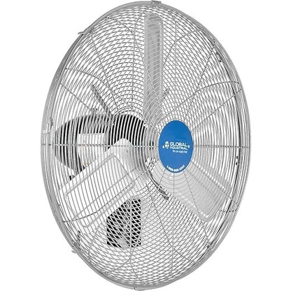 Global Industrial Deluxe Wall Mount Fan, Fixed and Oscillating Head, 3 Speed