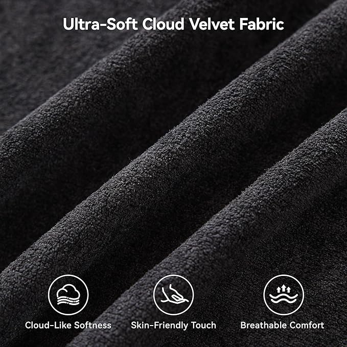 140''Oversized Cloud Velvet Curved Sectional Couch, Boneless Couch with L-Shape Chaise, Upholstered Compression Memory Foam Modular Sectional Sofa for Living Room, No Assembly Required, Black
