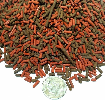 Aquatic Foods Inc. California Blackworm & Beef Heart Mix Micro Sticks, APX 3/64" x 1/4" to 5/16" Micro Sinking Sticks, for Discus, Cichlids, Tetras, Guppies, Live Bearers, All Tropical Fish - 2-lbs