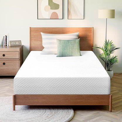 GAESTE 10 Inch Twin Cooling Gel Memory Foam Medium Firm Mattress Breathable Pressure Relief CertiPUR-US Certified Foam, Mattress-in-a-Box for Kids and Adults No Fiberglass (Twin, 10 in)