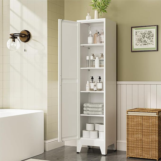 COFaR 67" Tall Pantry Cabinet, Slim Freestanding Cupboard