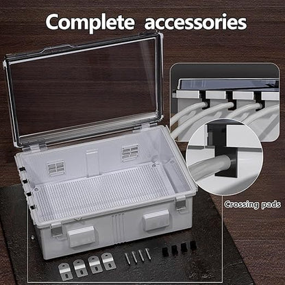 ABS Electrical Junction Box, Ventilated Design, Cable Grommets, IP65 Waterproof