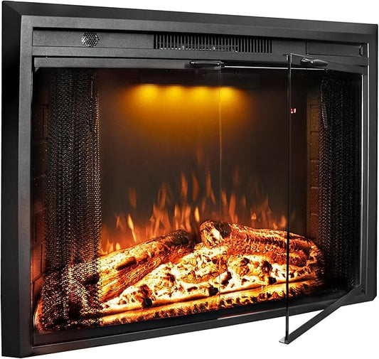 Electric Fireplace Insert, 36 Inches Recessed Fireplace Heater