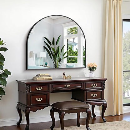 CIRCUMI Arched Wall Mirror, Metal Frame, Large Size