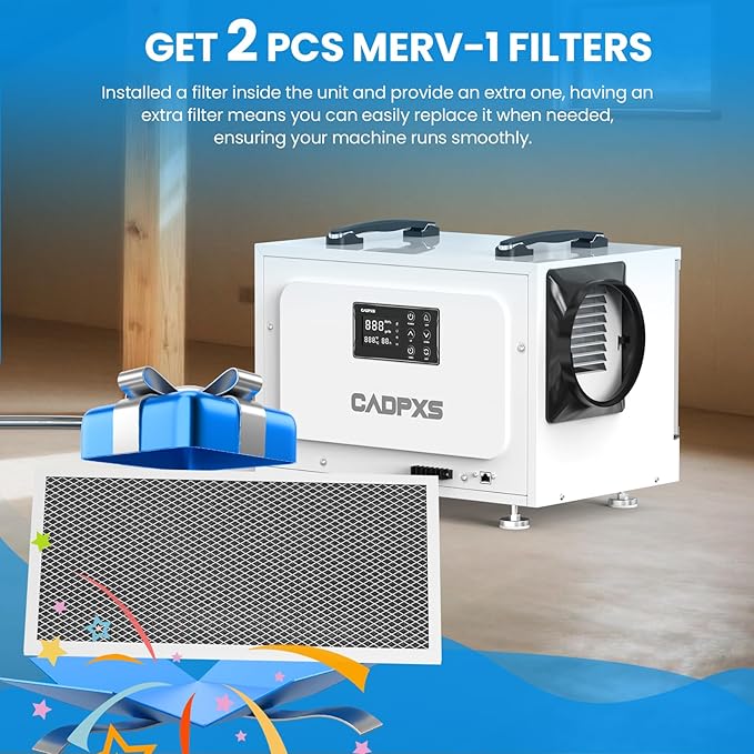 CADPXS Crawl Space Dehumidifier, 125 Pints Commercial Dehumidifiers