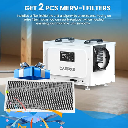 CADPXS Crawl Space Dehumidifier, 125 Pints Commercial Dehumidifiers