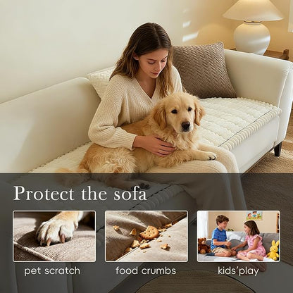 Couch Covers for 3 Cushion Couch Sofa Pet Friendly,Non-Slip Sofa Cover Washable