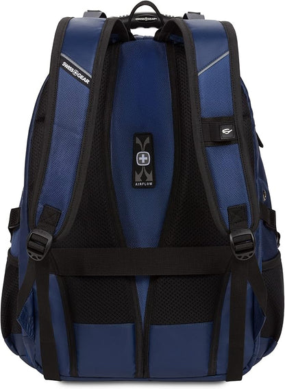 SWISSGEAR 1900 ScanSmart TSA Laptop Backpack Fits 17 Inch Laptop with RFID Protection and Tablet Pocket, Navy Ballistic, 19-Inch