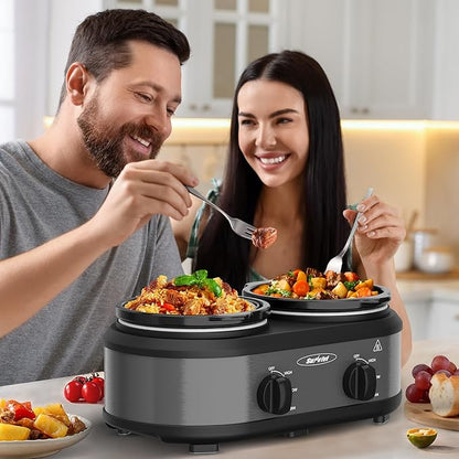Sunvivi Dual Slow Cooker, Buffet Servers and Warmer