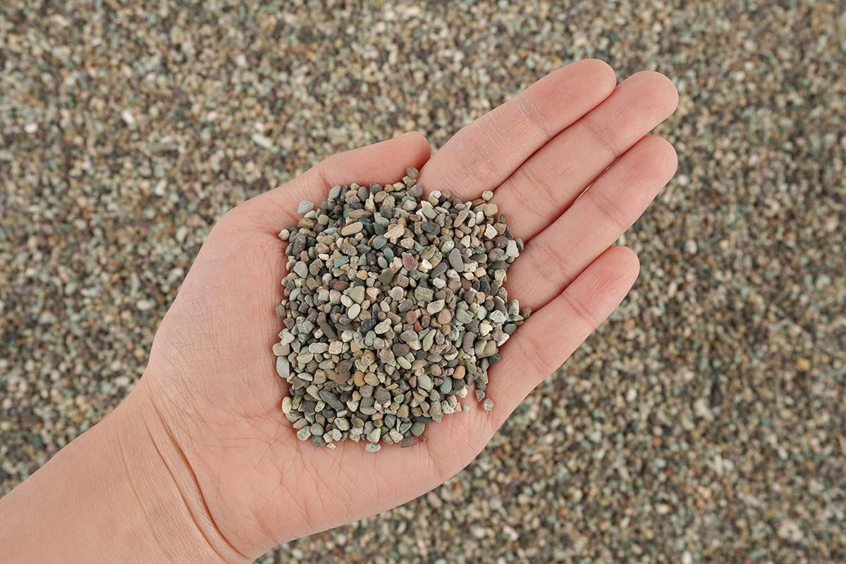 LANDEN Thoreau Aquarium Sand for Aquascape 2L(7lbs), Fish Tank Gravel, Aquarium Natural Cosmetic Gravel, Fish Tank Decorative Sand, Coarse Sand for Plants, 2-3mm