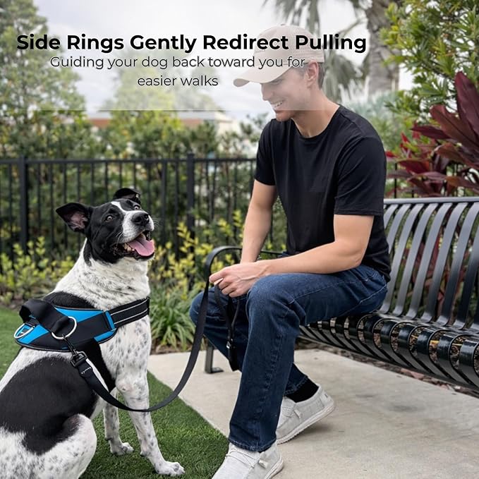 ShawnCo Essential Dog Harness, No-Pull Pet Vest (Mustang Red,XL) | 3 Leash Clips, Easy On, No-Choke, Reflective, Adjustable Fit, Padded Comfort, Control Handle, For Small, Medium & Large Dogs