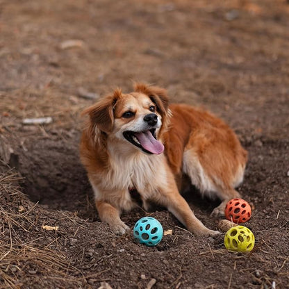 Messy Mutts Totally Pooched Huff'n Puff Ball | 3.1” TPR Puzzle Ball for Dogs | 2-in-1 Durable Interactive Toy and Tooth Cleaner | Green