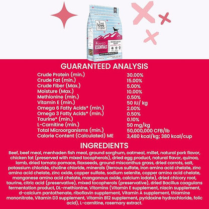 I and love and you Naked Essentials Ancient Grains Dry Dog Food - Lamb + Beef - High Protein, Real Meat, No Fillers, 4lb Bag