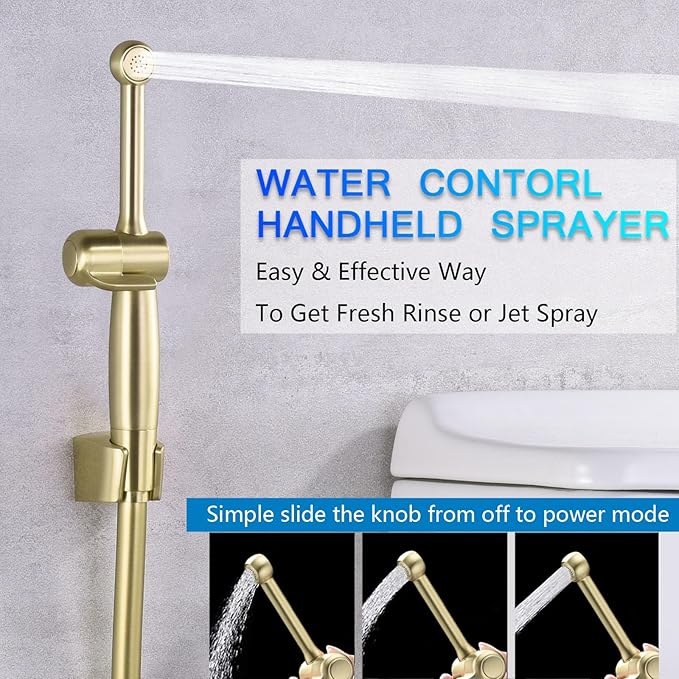 SonTiy Handheld Bidet Toilet Sprayer, Brass Cloth Diaper Sprayer Hand Held