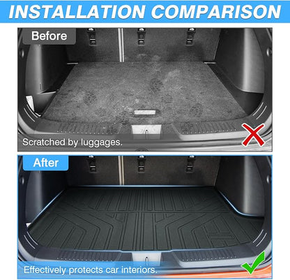 Powerty Trunk Mat for 2024 2025 2026 Chevrolet/Chevy Trax Accessories Cargo Mats TPE All Weather Cargo Liner Heavy-Duty Trunk Liners