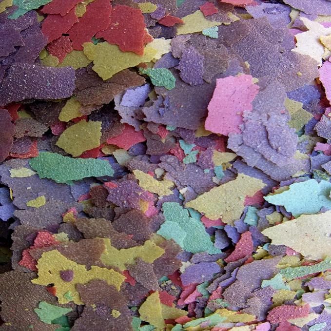 Aquatic Foods Inc. Flakes - 45% California Blackworm & Tropical Flake Mix for Discus, Cichlids, Tetras, Guppies, Live Bearers, Pond Fish, All Community Tropical Fish Premium AF Flakes - 2-lbs