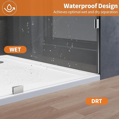 Shower Glass Panel, Frameless Walk in Shower Door