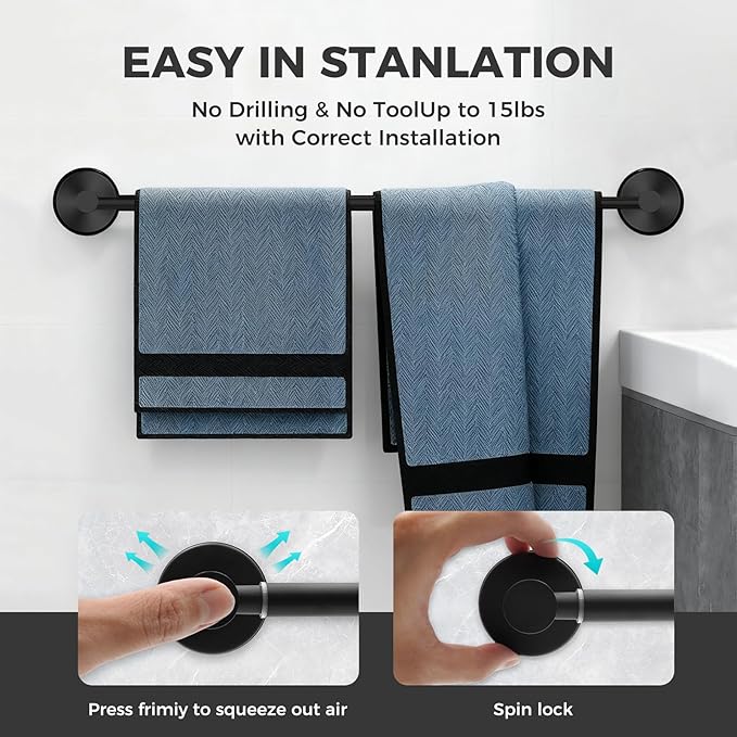 Adjustable Suction Cup Towel Bar