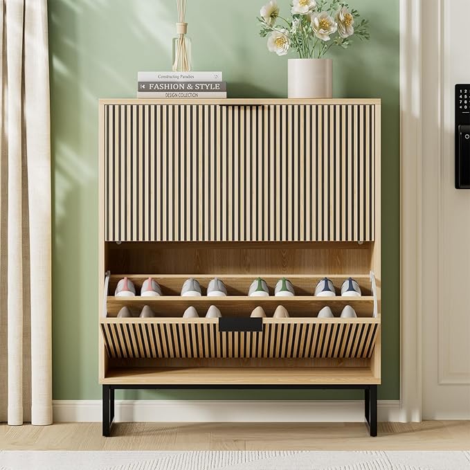 Shoe Cabinet Storage Entryway Slim, Shoe Organizer Cabinet