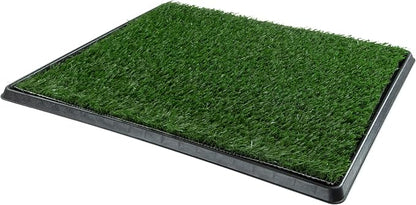 PETMAKER Artificial Grass Puppy Pee Pad for Dogs and Small Pets, 16” x 20” | Reusable 4-Layer Turf Pads for Dogs with Tray, Indoor and Outdoor Fake Grass Potty, Pet Housebreaking Supplies