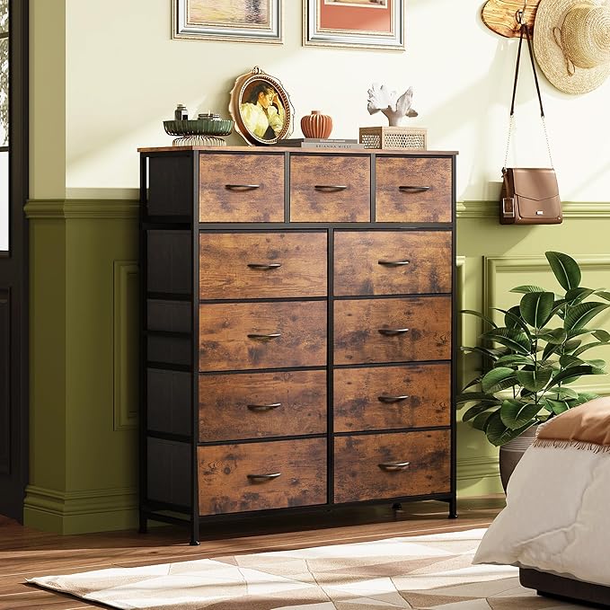 WLIVE Tall Dresser for Bedroom, Fabric Dressers Storage Tower, Dresser & Chest