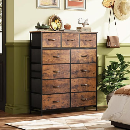 WLIVE Tall Dresser for Bedroom, Fabric Dressers Storage Tower, Dresser & Chest