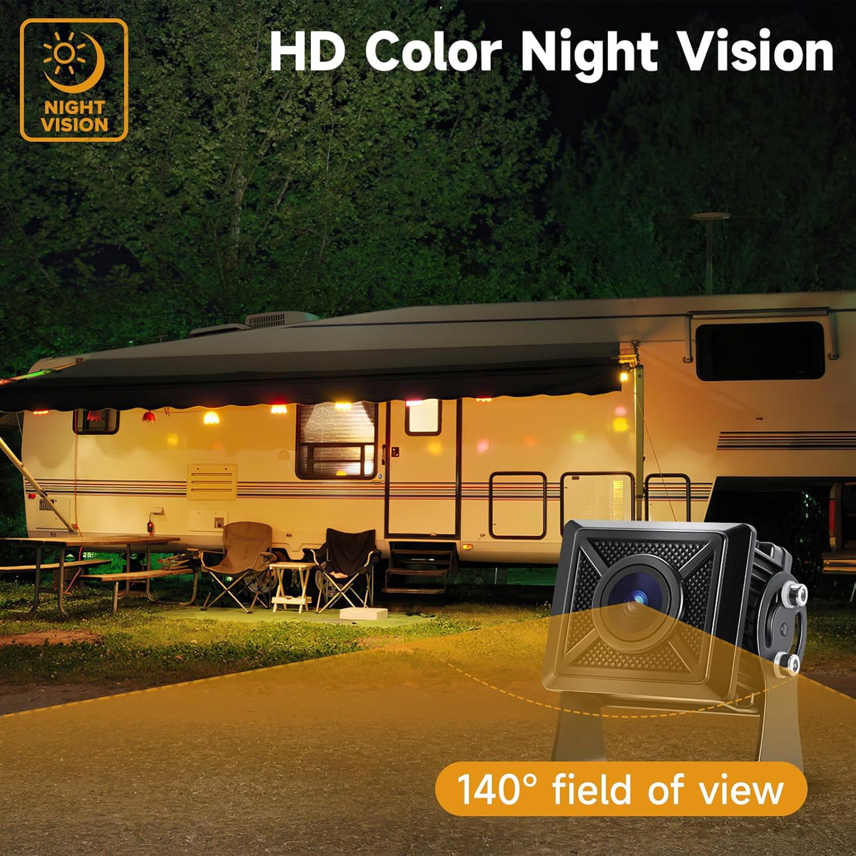 AHD1080P Wired Backup Camera with 7'' Touch Screen Monitor, Rear View Camera System for Truck/RV/Trailer/Skid Steer/Tractor, Colorful Night Vision&10G Vibration Truck Rv Camera System