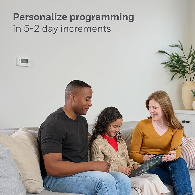 New! Honeywell Home Programmable Thermostat, Single-Stage, 1 Heat/1 Cool