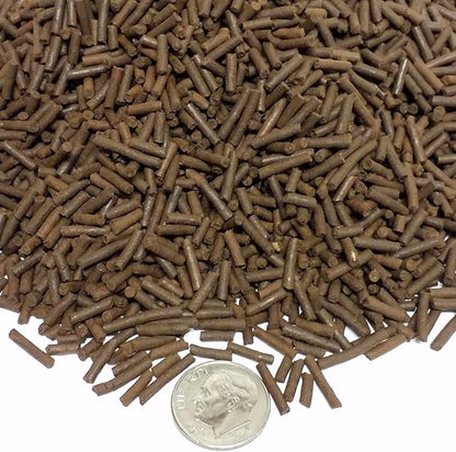 Aquatic Foods Inc. 4-Type Multi-Worm, California Blackworms, Tubifex Worms, Earthworms, Bloodworms 3/64" x 1/4" Sinking Micro Sticks for Cichlids, Discus, All Tropical Fish - 1-lb