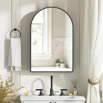 Brushed Black Arched Medicine Cabinet