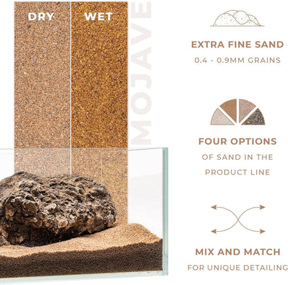 Ultum Nature Systems Controsand Mojave Aquarium Sand (8L) - Freshwater Tank Substrate for Live Shrimp & Planted Aquariums
