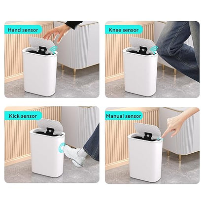 5 Gallon Motion Sensor Bathroom Trash Can Automatic Garbage Cans