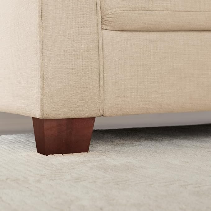 VANOMi Loveseat Couches for Living Room, Modern Sofas & Couches with Cushion & 2 Pillow, Comfy Linen Loveseat Sofa for Small Space, Office, Apartment, Beige