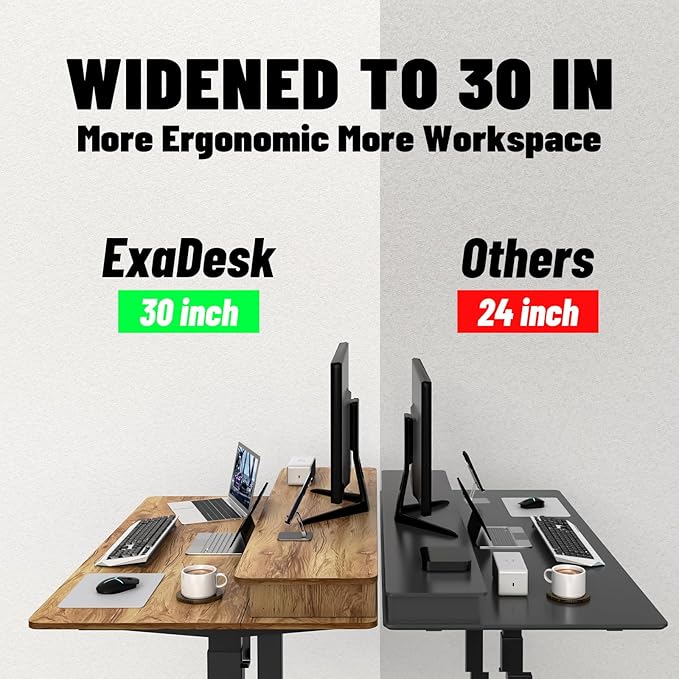 48 * 30 Inches Electric Standing Widened Desk Adjustable Height
