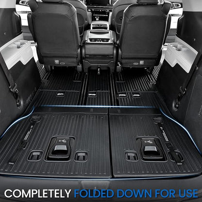 Backrest Mats for 2022-2025 2026 Kia Carnival Fold-in-Floor Use, All Weather TPE 3rd Row Seat Back Covers Trunk Area Accessories (Backrest Mat for 3rd-Row)
