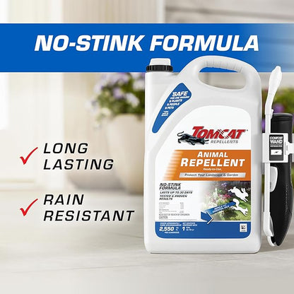 Tomcat Repellents Animal Repellent, Ready-to-Use, Protect Landscapes and Gardens, Contains Essential Oils, 1 Gal.
