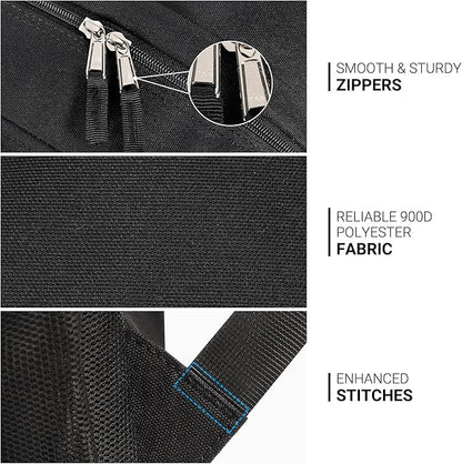 ZORFIN 36L Black Backpack for College, and Travel: Water Resistant Bookbag