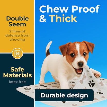 Washable Pee Pads for Dogs - Waterproof Reusable Puppy Pads with Anti-Slip Backing, Pet Training Pad for Puppy Playpen, Crate, Whelping Box, Potty Training (Pack of 2 - 48x48)