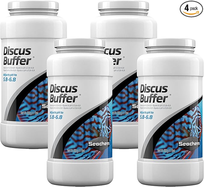 Seachem Discus Buffer 500gram,White (Pack of 4)