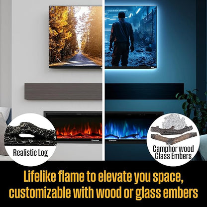 Westinghouse 74 Inch Electric Fireplace Heater, Compatible