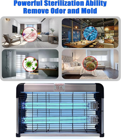 UV Light Sanitizer with Ozone 76 Watts, UVC Disinfection Lamp w/Remote Control