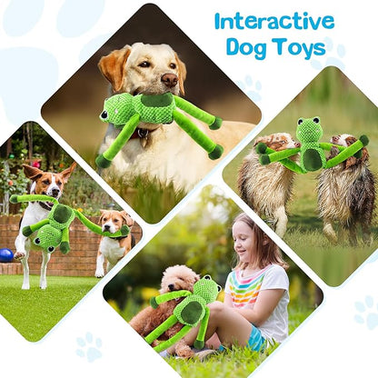 Large Squeaky Dog Toys : Plush Stuffed Dog Chew Toy with Soft Fabric-Interactive Puppy Toys to Keep Them Busy
