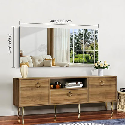 CILIBER Frameless Mirror, 24x48 Inch Large Bathroom Mirrors