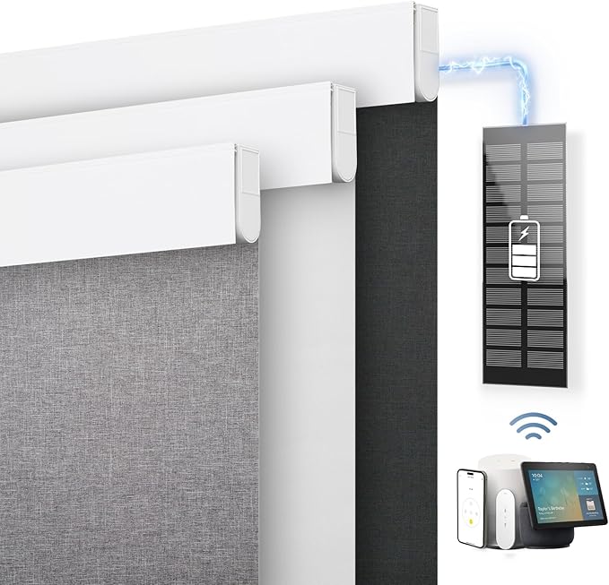 DENFOON Motorized Blinds with Remote Control, Custom Blackout Smart Electric