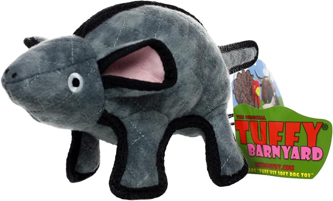 TUFFY® 2 Pack Cow Mouse Large Ultra Durable Plush Dog Toys | Multiple Layers & Reinforced Seams , Washable and Floats , Original Construction
